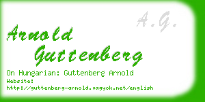 arnold guttenberg business card